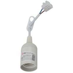 Патрон ЭРА Е27 с клеммной колодкой пластиковый белый