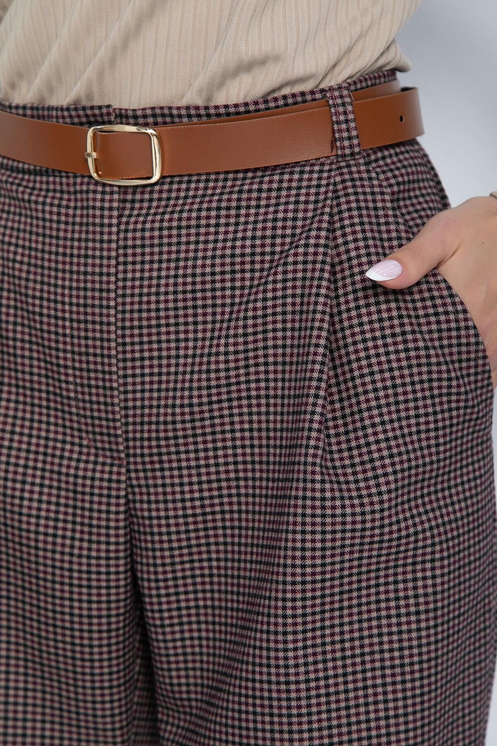 Брюки Джиллиан (коричнево-бордовые) Б12118 LT Collection