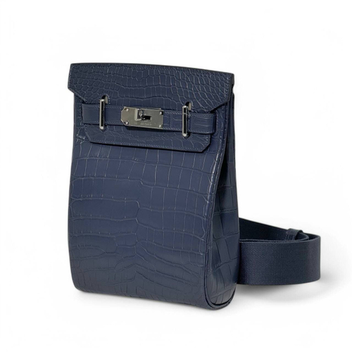 Нагрудная сумка-слинг Hermes из кожи крокодила