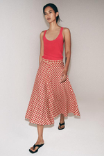 ZW COLLECTION Юбка в клетку с воланами - ZARA