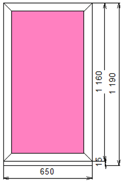 Пластиковое окно 1160 х 650 ТермА Эко