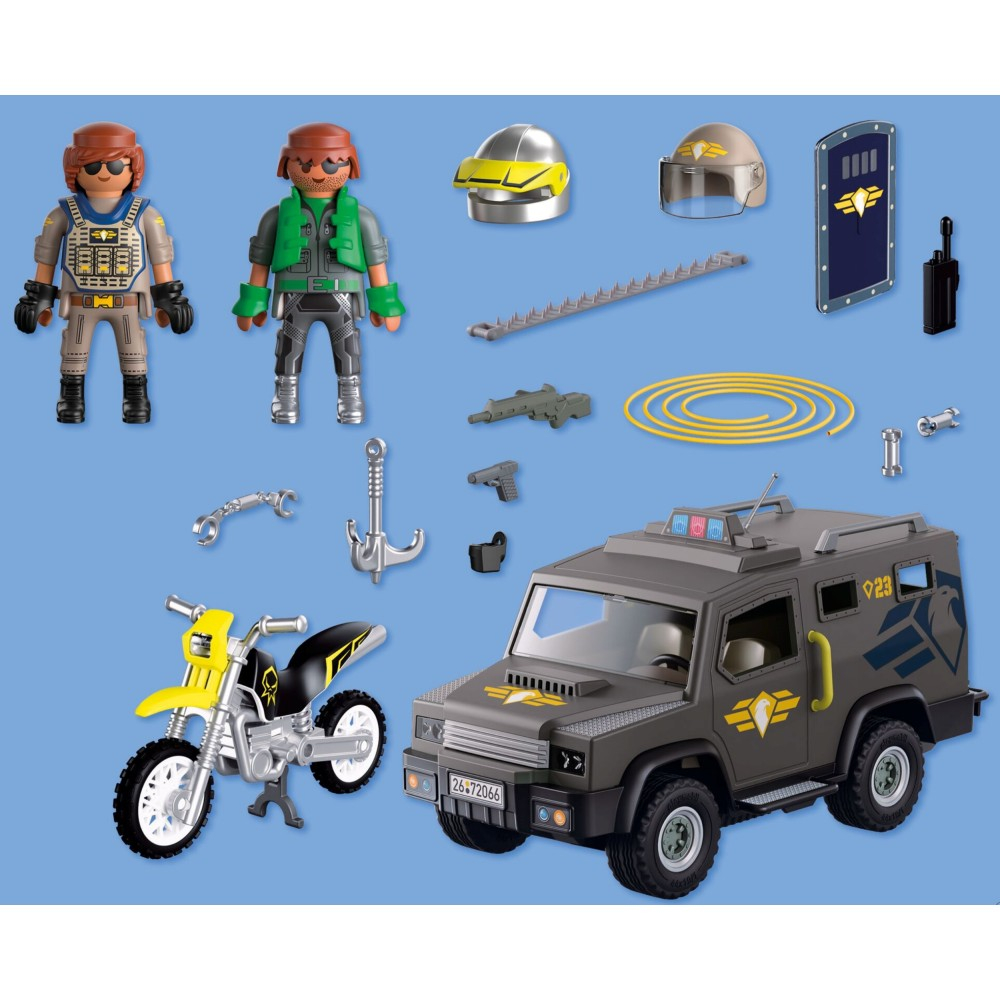 Playmobil - Тактический транспорт SWAT + мотоцикл 72066