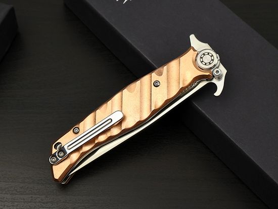 Нож НОКС Финка-М Red Cupper (348-130006) - рукоять красная медь