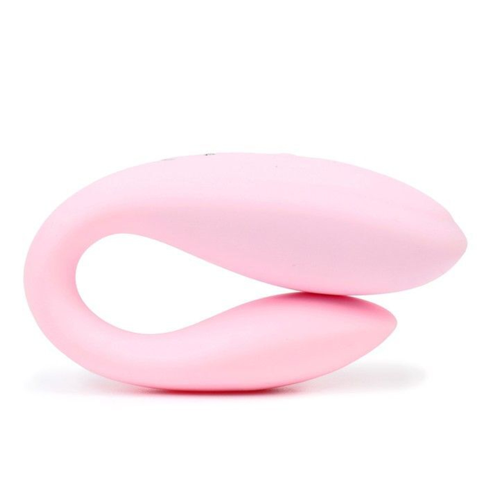 Нежно-розовый вибратор для пар с пультом ДУ (Цвет: нежно-розовый)