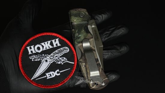 Складной нож Cold Steel 23JE Double Safe Hunter (Camouflage) c клинком из стали 8Cr13MoV, рукоять GRN