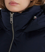 Пуховое пальто SATEEN HOODED MAXI Tommy Hilfiger - темно-синий(WW0WW40834)