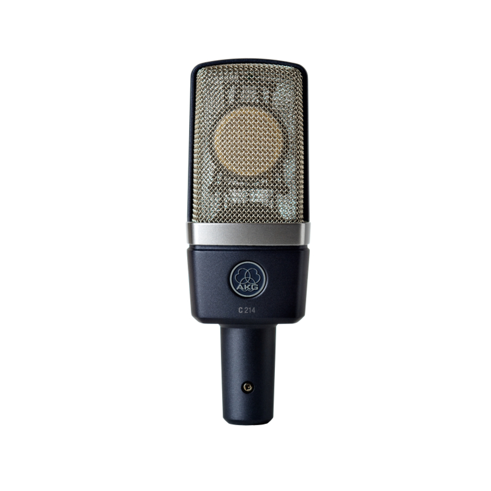 AKG C214 - конденсаторный микрофон с 1' мембраной. В комплекте: держатель антивибрационный, КЕЙС