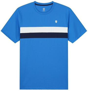 Футболка для мальчика теннисная K-Swiss Tac Core Team Stripe Crew B - небесный