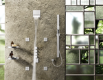 Излив Gessi Cascata, 200х200 мм, каскадный, для смесителя удаленного управления, цвет Matte Black