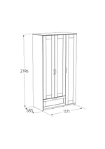 Шкаф Сириус 3 двери и 1 ящик 117х59х220 (венге)