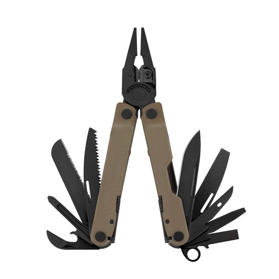 Мультитул-инструмент Leatherman Мод. Rebar Black COYOTE TAN (17 инструментов)(10,2см)(190г.)(чехол: нейлон BLACK M)