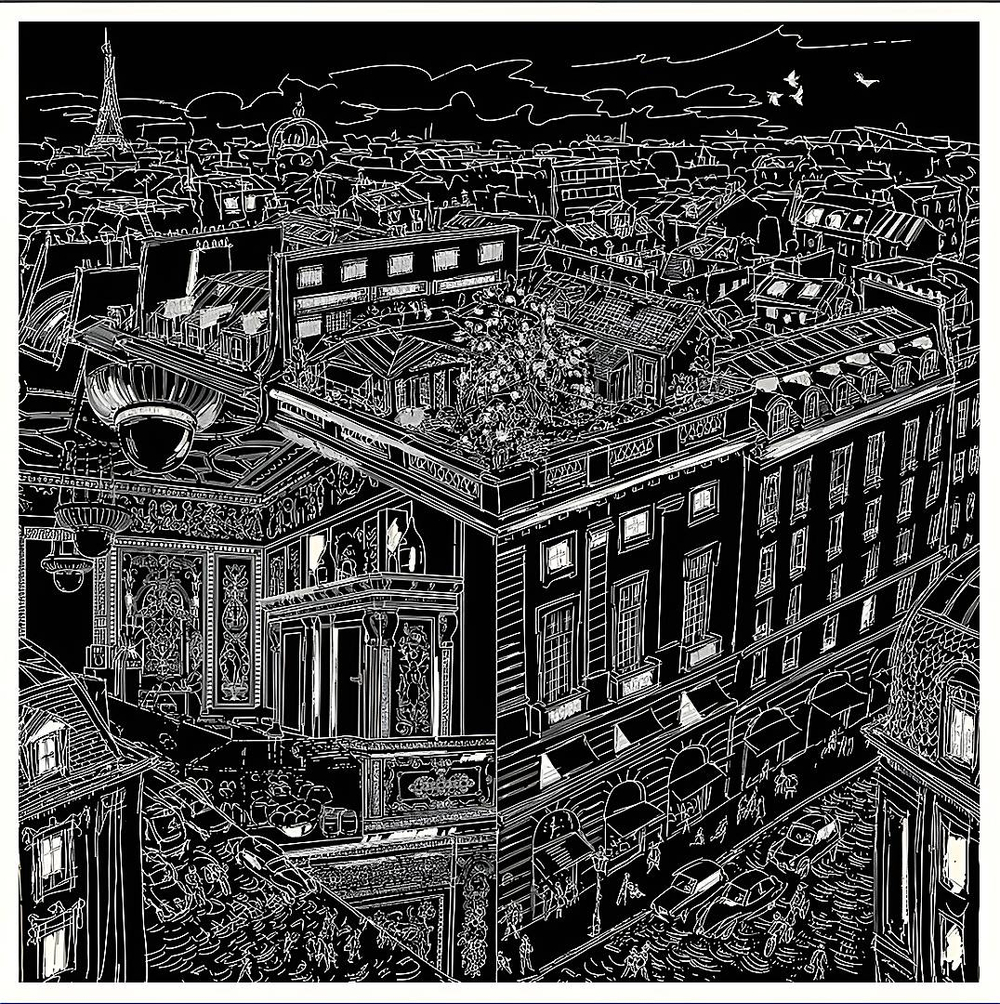 Платок двойной печати 88x88 см AV-BSD1031220222