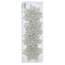 GAEM Набор из 8шт Украшение новогоднее "Снежинка", L28 W6 H9,5 см