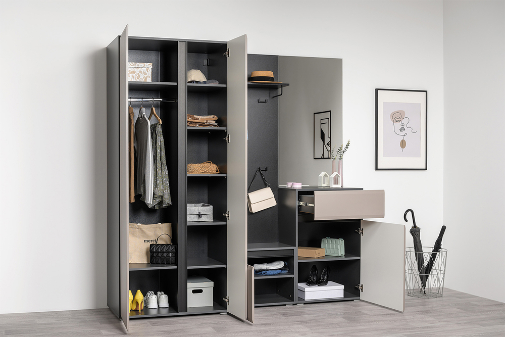 Комод Сидней 16.231.02, Антрацит, Веллюто Капучино