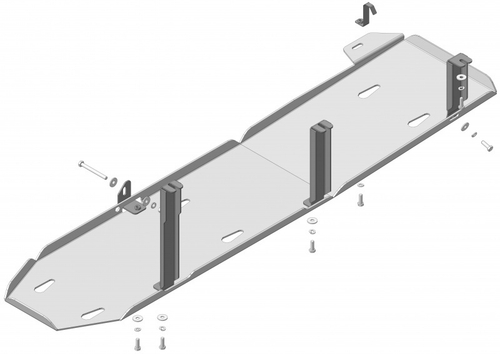 Защита Топл. бака. 5 мм, Алюминий. для Dodge Ram 1500 2015-2018 MOTODOR.32902