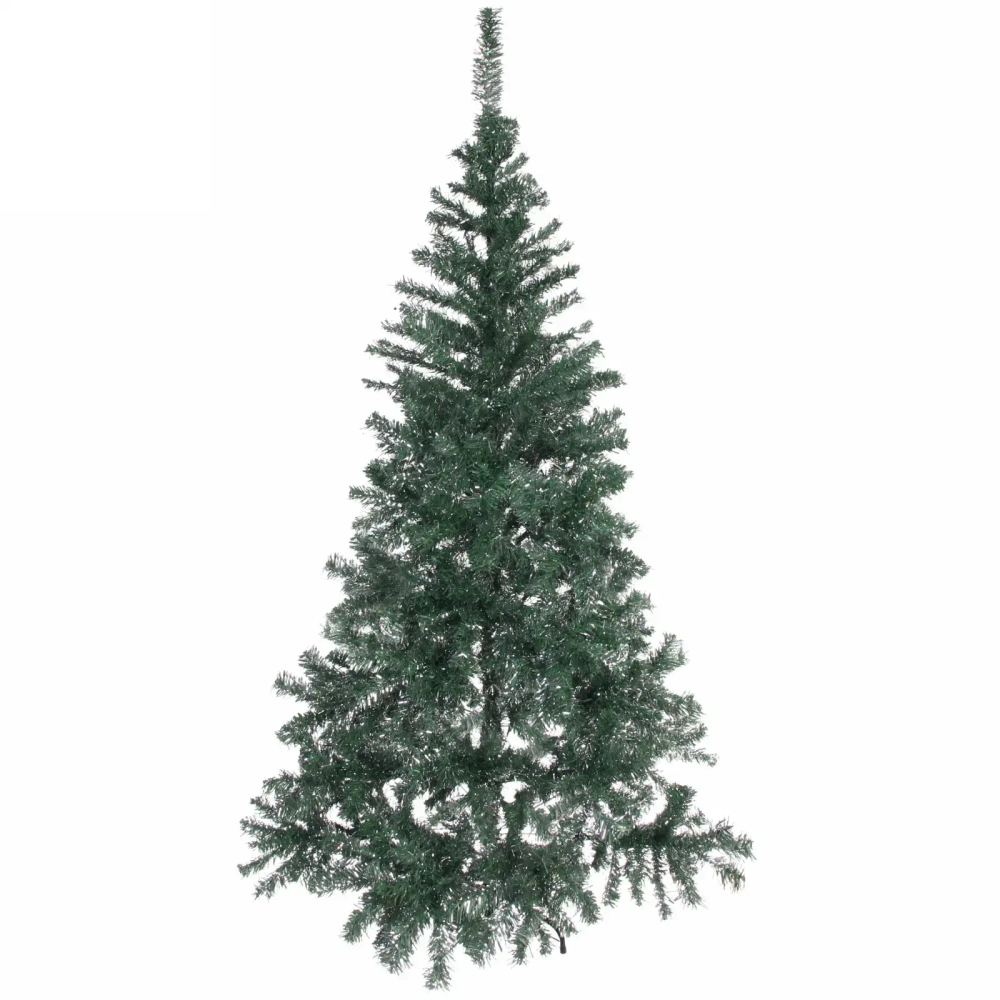 Ёлка «Серебряная дымка» 180 см, ПВХ зеленый с серебром (650 веток)