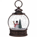 Сувенир с подсветкой Christmas «Шар - Сказочный Снеговик» 12,7х9х3,6 см (3хAG13)