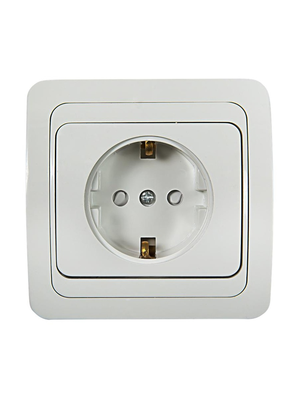 Розетка 1-м CLASSICO защ. шторки с заземл. 2028x бел. ASD / IN HOME 4690612000978