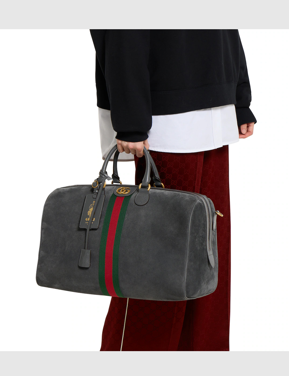 Дорожная Сумка Gucci Savoy Medium Suede "Dark Grey"