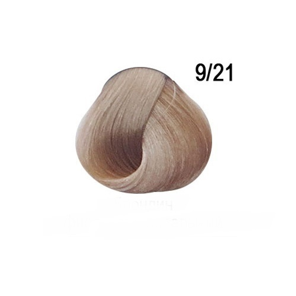 Перманентная крем-краска для волос Ollin 9/21 фиолетовый-пепельный блондин