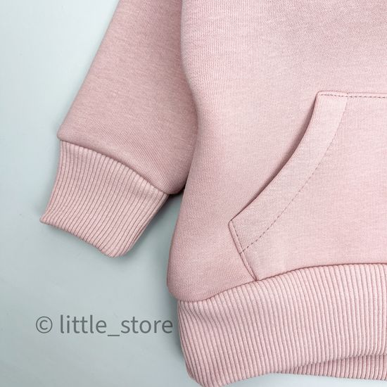 Комплект из футера с начесом "Simple" Пудра