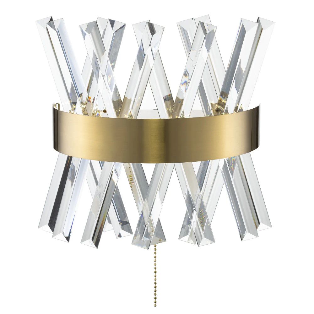 Citilux Ричард CL336313 LED Бра хрустальное с выключателем Бронза