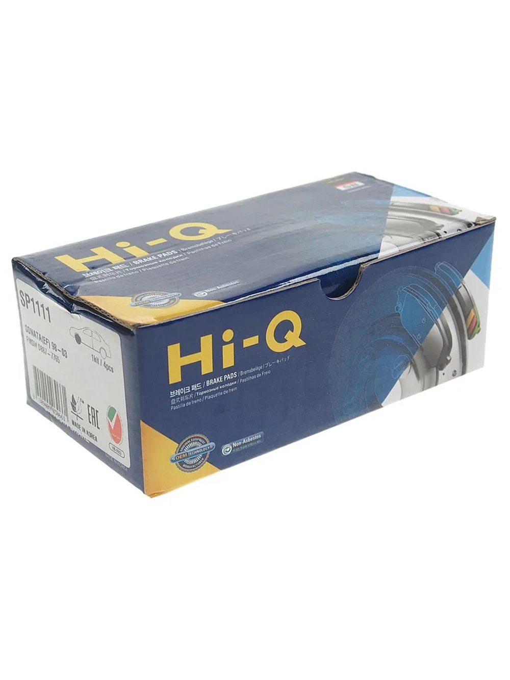 Колодки тормозные HYUNDAI Elantra (00-) передние (4шт.) SANGSIN