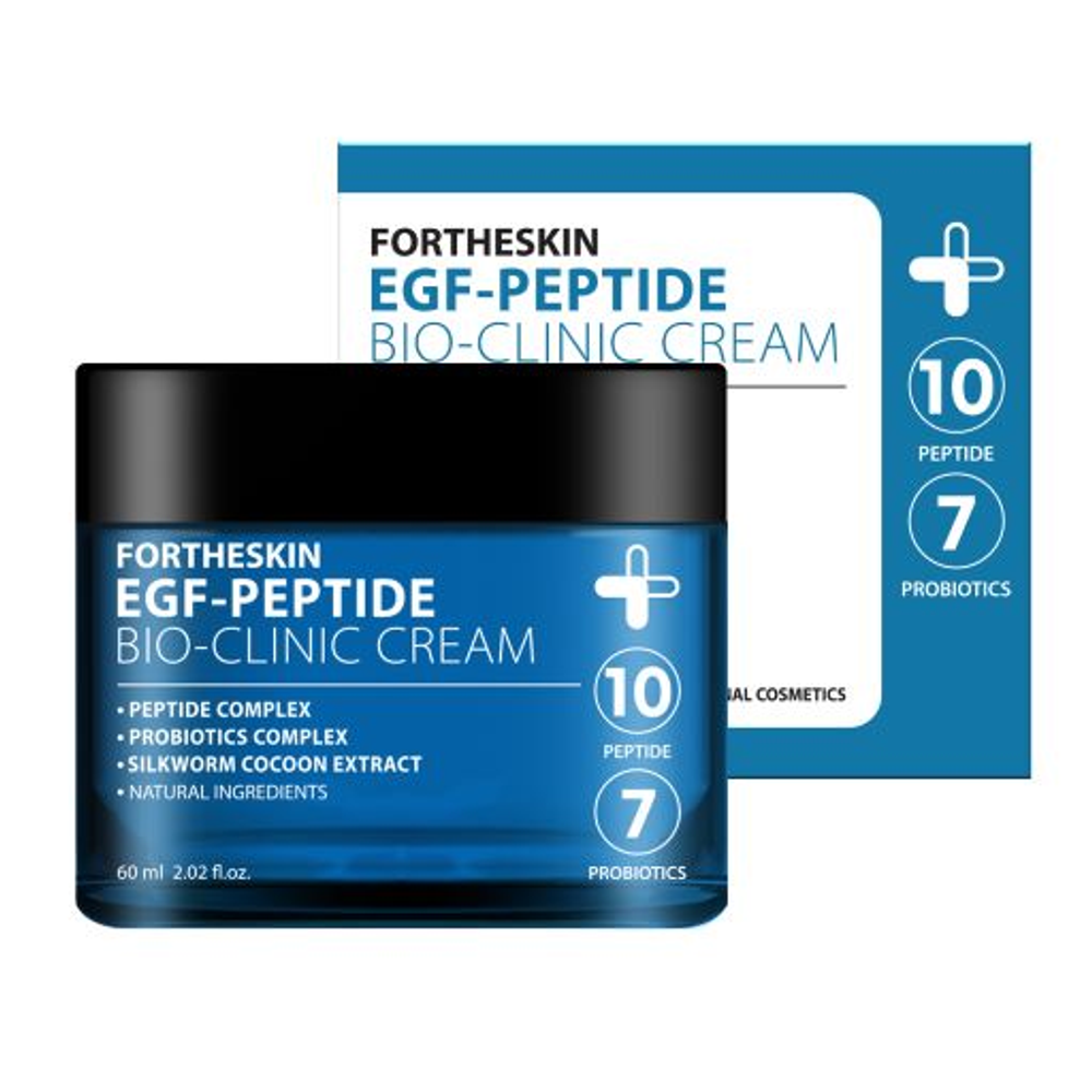 [Fortheskin] EGF Peptide Bio-Clinic Cream - Крем для лица антивозрастной ПЕПТИДЫ и ПРОБИОТИКИ, 60 мл