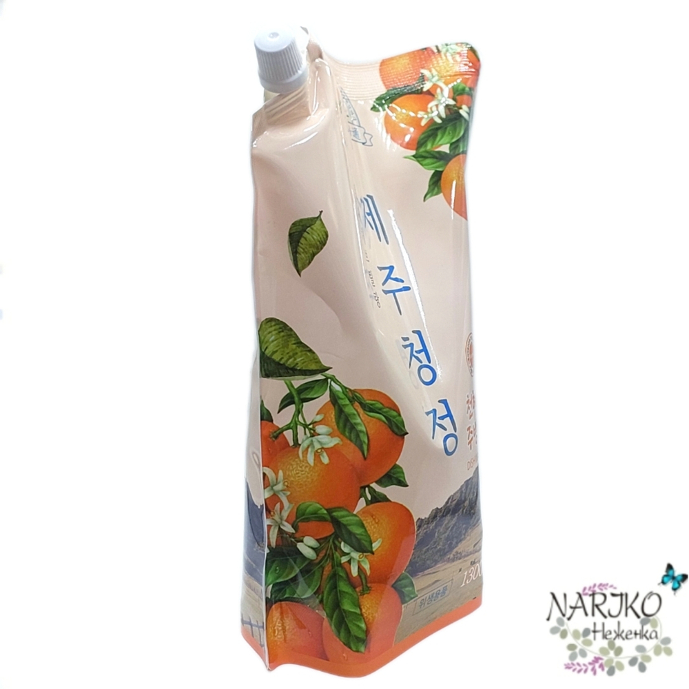 Средство концентрированное для мытья посуды Цитрус Jeju Cleanliness Dishwash Soap, 1300 мл.