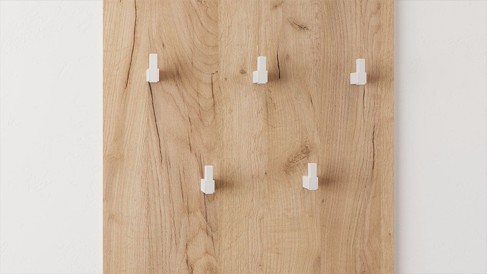 Прихожая с зеркалом комплект мебели Дуб Крафт золотой/Белый матовый/комод 145х43х195 см