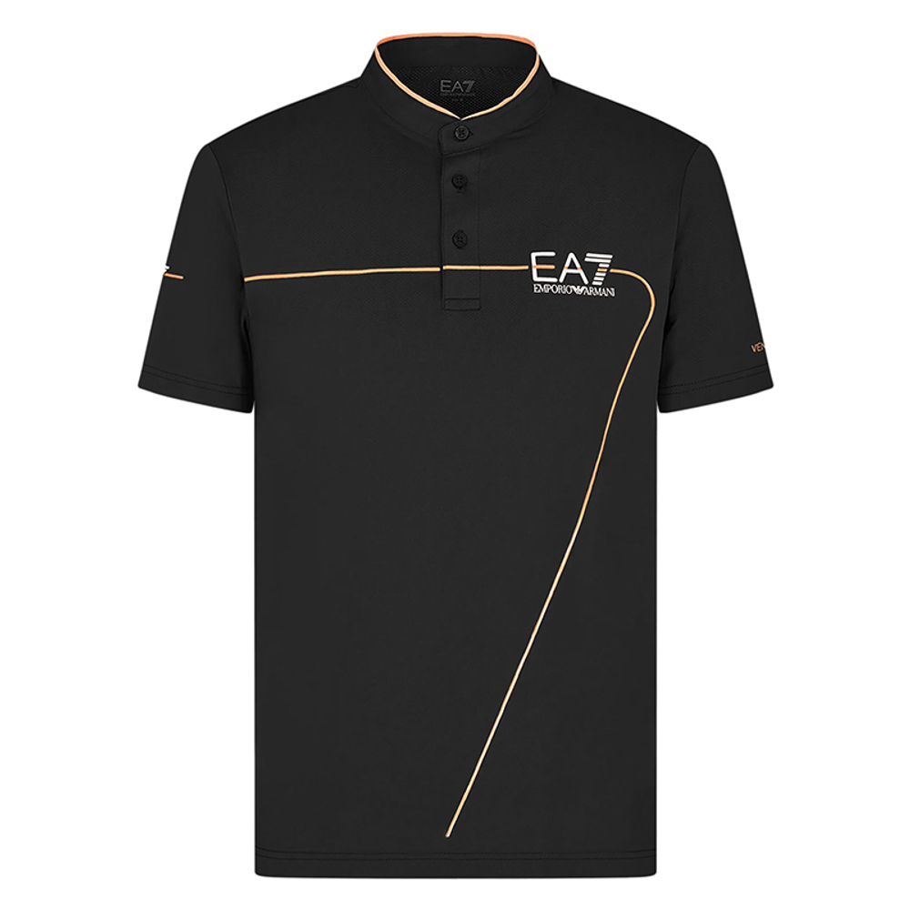 Мужское теннисное поло EA7 Man Jersey Jumper - black
