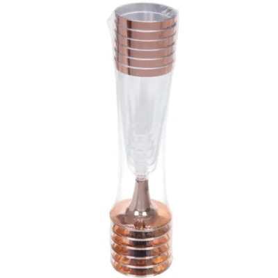 Бокал для шампанского 140мл «DOLCE VITA» в наборе 6шт розовое золото