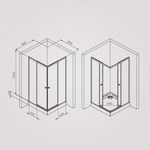 Душевое ограждение 100x100 см, без поддона AM.PM X-Joy W94G-403-100100-MT1K