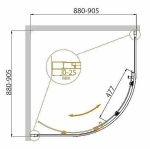 Душевой уголок Cezares Molveno 90x90 MOLVENO-R-1-90-C-Cr-IV стекло прозрачное/профиль хром