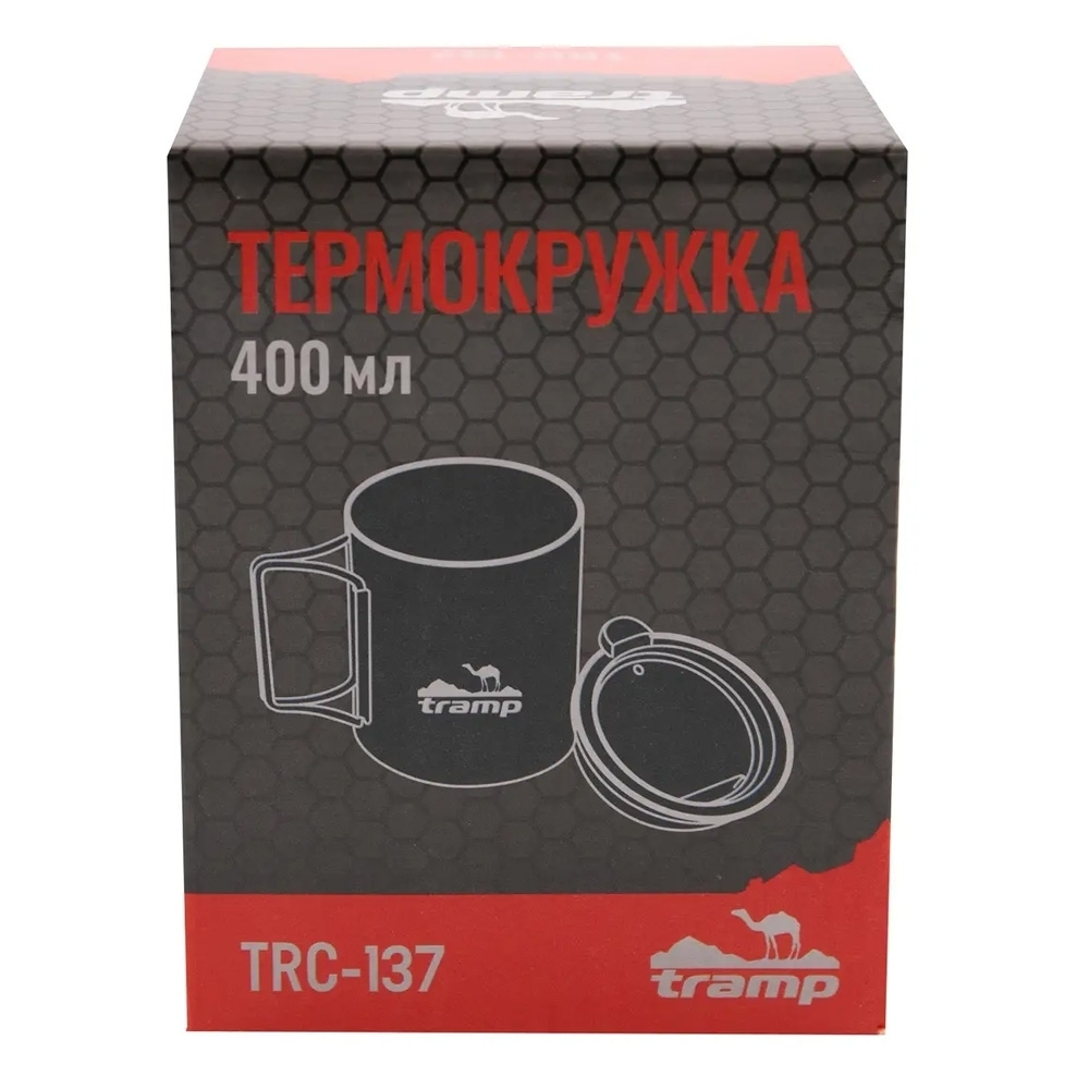 Tramp термокружка со складными ручками и поилкой TRC-137.12, 400 мл (оливковый)
