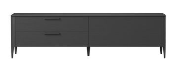 Тумба Type oak под ТВ 2 ящика откидная дверь (черный)