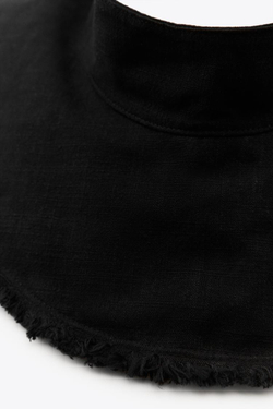 ZARA КОЗЫРЕК С БАХРОМОЙ, ЧЕРНЫЙ