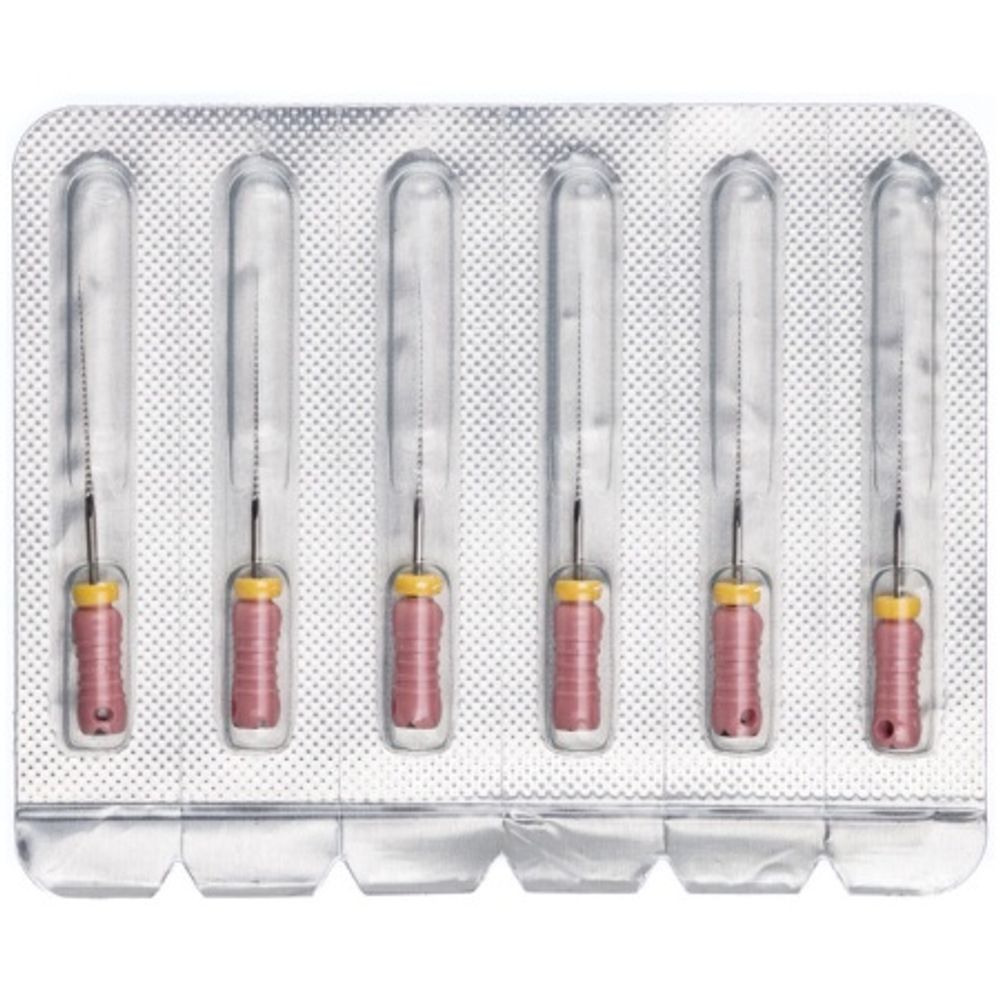 Pro-Endo H-Files №06 (25мм) (6шт.) Про-Эндо Аш-файлы, каналорасширители ручные