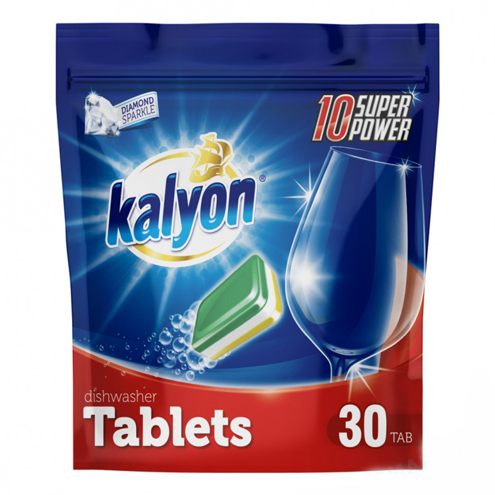 Kalyon таблетки для посудомоечной машины 30таб.600г