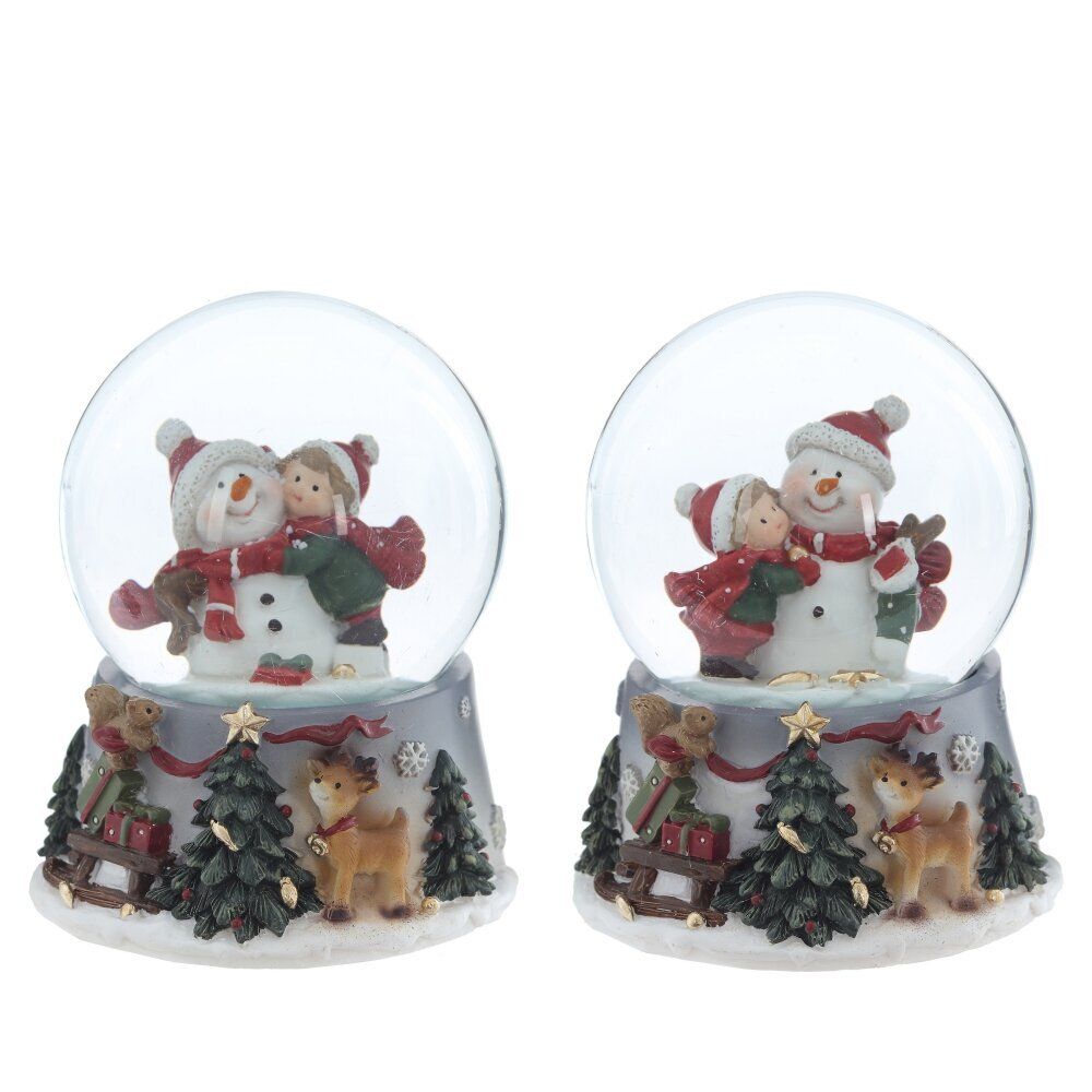 GAEM Фигурка декоративная "Снеговик" в стекл шаре, L7 W7 H8,5 см, 2в.