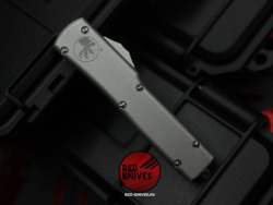 Нож Microtech UTX-70 A+++ HELLHOUND H/E GRAY - серый апокалиптик клинок, серая рукоять