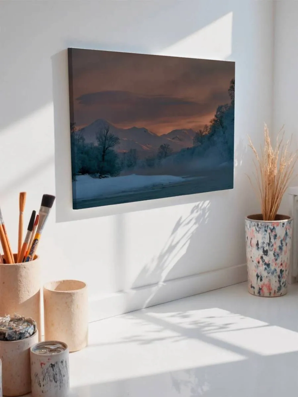 Картина на стену 40 X 50 Зимний пейзаж