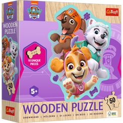 Pazl \ Puzzle \ Пазлы Puzzles - "50 Wooden Contour Puzzle" - A cheerful group of pupies / Viacom PAW Patrol