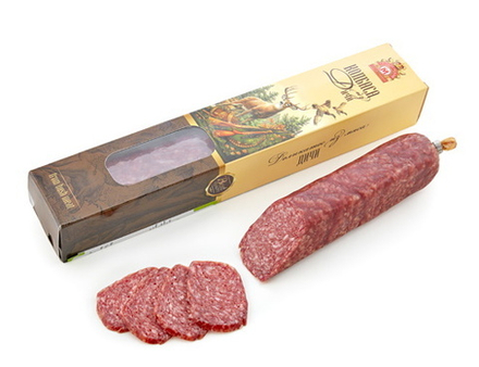 Колбаса сырокопченая "Сервелат Охотничий особый" 270г. Гродно