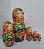 Матрёшка цветочная 21см 5мест
