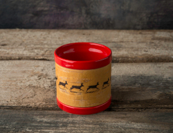 Кружка большая фарфоровая без ручки. Коллекция Christmas (Рождество)