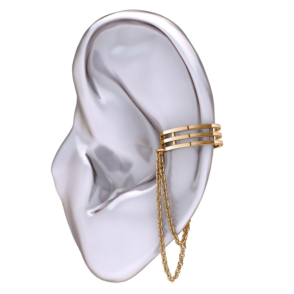 Серьга из золота 585 пробы
