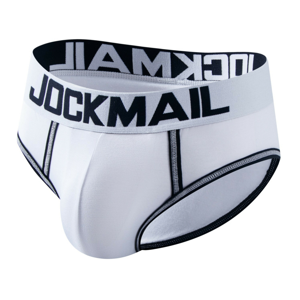 Мужские трусы брифы белые JOCKMAIL JM2041-1