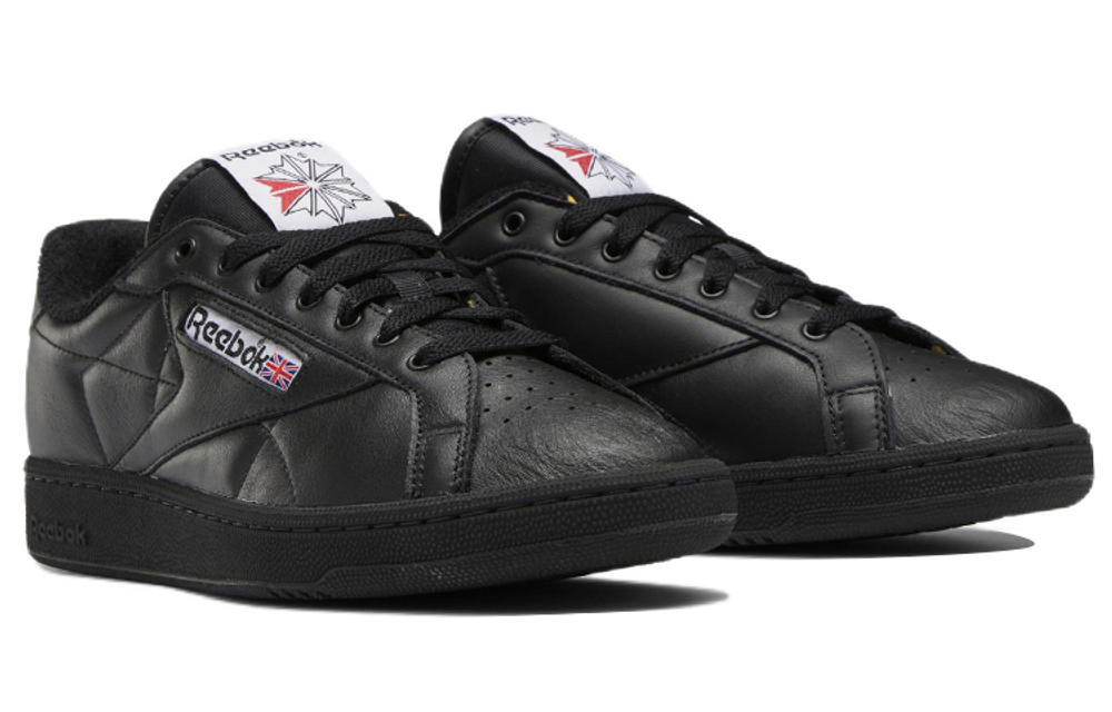 Reebok Club C Grounds casual low-top sneakers for men and women in the same style black