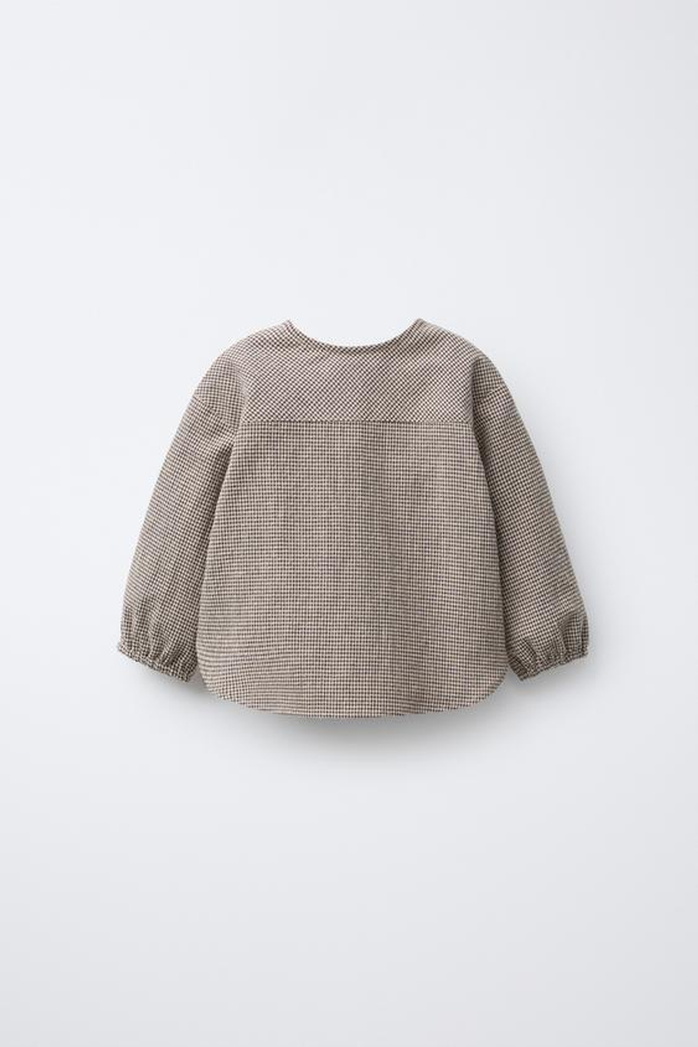 ZARA РУБАШКА В КЛЕТКУ ВИШИ, ЧЕРНЫЙ/ЭКРЮ